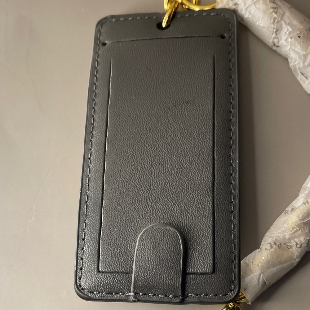 Versace Gray and Gold Key Holder Passport Tag Bag Hang Tag Versace - Picture 4 of 5